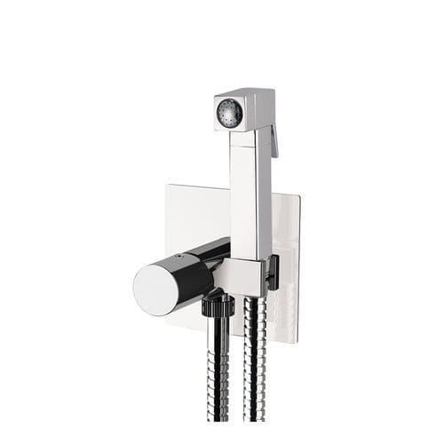 Douchette pour toilette - 185AV5W - Rubinetterie Mariani - en tube carré / en laiton chromé / contemporaine