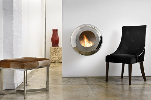 Cheminée au bioéthanol - VELLUM - Cocoon Fires - murale / simple face / à foyer fermé