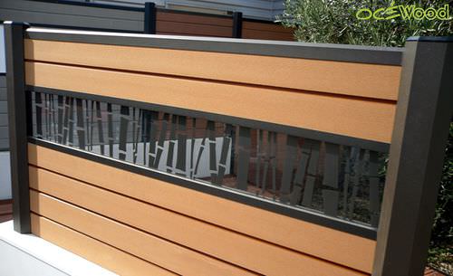Clôture à barreaux - BORÉALE DESIGN - OCEWOOD - de jardin / en bois composite / contemporaine