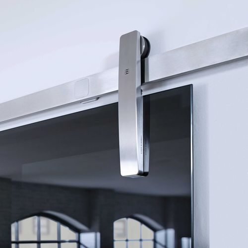 Système coulissant en acier inoxydable - PURIST ST.1055.PU - MWE Edelstahlmanufaktur - pour porte en verre / pour porte en bois