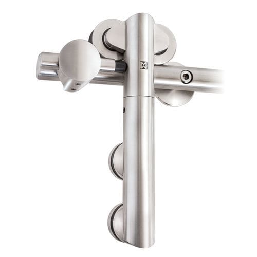 Système coulissant en acier inoxydable - VARIO - MWE Edelstahlmanufaktur - pour porte en verre / pour porte en bois / pour porte de douche