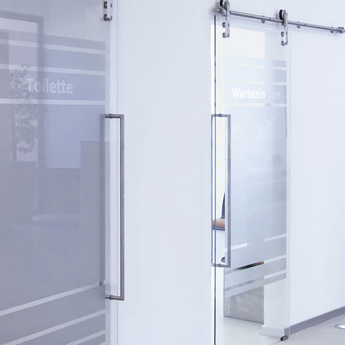 Poignée de tirage pour porte en verre - UNIX TG.1007 - MWE Edelstahlmanufaktur - pour porte coulissante / en acier inoxydable poli / en acier inoxydable brossé