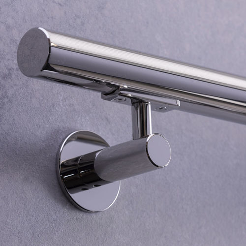 Main courante en acier inoxydable - CONCEPT G - MWE Edelstahlmanufaktur - en acier inoxydable poli / en bois