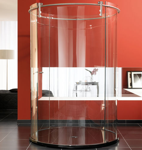 Système coulissant en acier inoxydable - VARIO - MWE Edelstahlmanufaktur - pour porte en verre / pour porte de douche