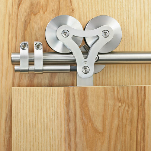 Système coulissant en acier inoxydable - DUPLEX S ST.1017.DS - MWE Edelstahlmanufaktur - pour porte en bois