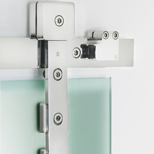 Système coulissant en acier inoxydable - AKZENT R ST.1043.AR - MWE Edelstahlmanufaktur - pour porte en verre / pour porte en bois