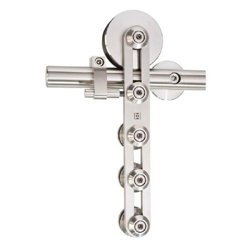 Système coulissant en acier inoxydable - KLASSIK ST.1000.KL - MWE Edelstahlmanufaktur - pour porte en verre / pour porte en bois
