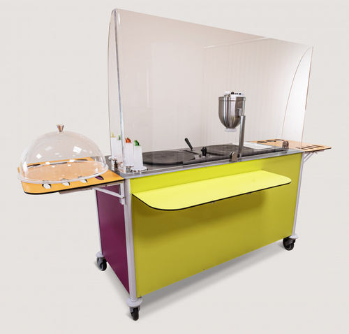 Chariot de service - 2C  - CREPES DE France - professionnel / pliant / en aluminium