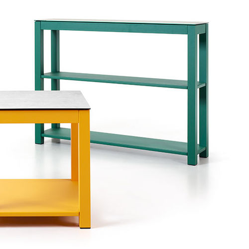Console contemporaine - LOFT - MOBLIBERICA - en métal / avec piètement en métal / rectangulaire