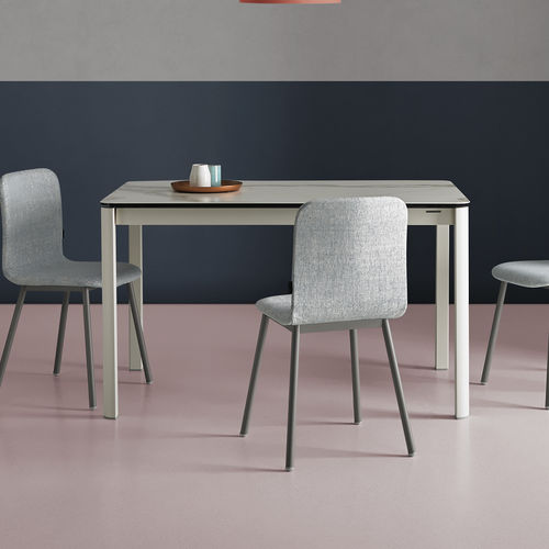 Table à manger contemporaine - PEPPER - MOBLIBERICA - en céramique / avec piètement en métal / rectangulaire