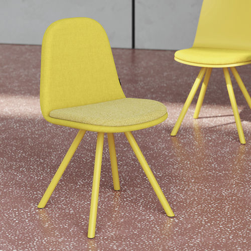 Chaise contemporaine - GALET  - MOBLIBERICA - d'intérieur / en tissu / avec piètement en métal
