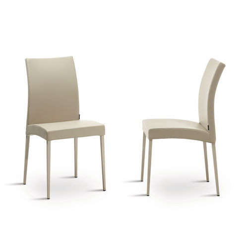 Chaise contemporaine - ELIS - MOBLIBERICA - d'intérieur / en tissu / en cuir