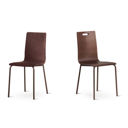Chaise contemporaine - NICO - MOBLIBERICA - d'intérieur / en tissu / en cuir