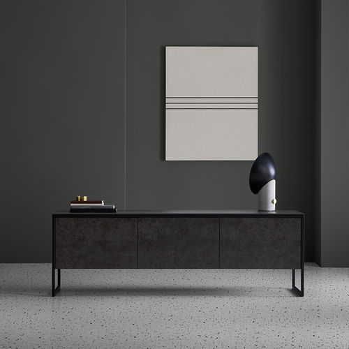 Buffet haut - TERRA - MOBLIBERICA - contemporain / en métal / en verre fumé