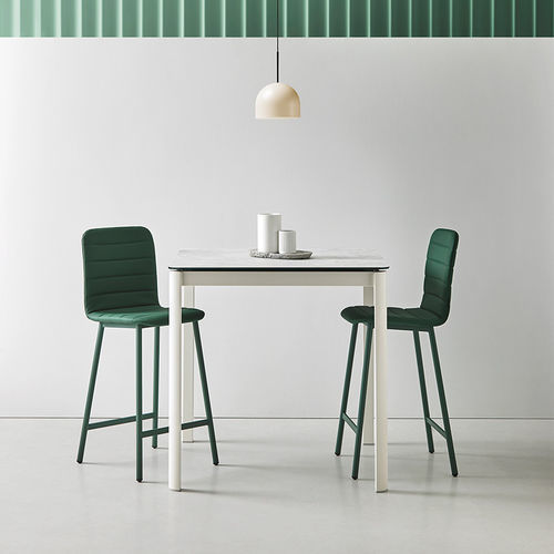 Table mange-debout contemporaine - PEPPER  - MOBLIBERICA - en céramique / avec piètement en métal / carrée