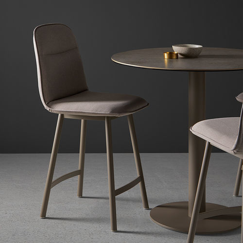 Chaise de bar contemporaine - KÖLN - MOBLIBERICA - d'intérieur / en tissu / avec piètement en métal