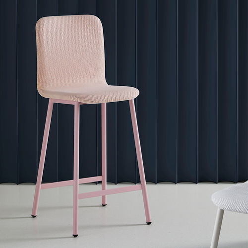 Chaise de bar contemporaine - PEPPER - MOBLIBERICA - d'intérieur / en tissu / avec piètement en métal