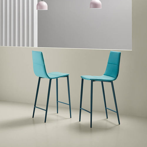 Chaise de bar contemporaine - SALT  - MOBLIBERICA - d'intérieur / en tissu / avec piètement en métal