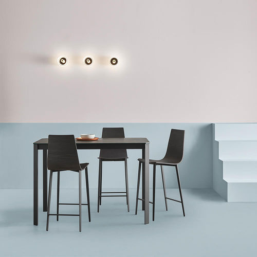 Chaise de bar contemporaine - SALT  - MOBLIBERICA - d'intérieur / en bois / avec piètement en métal