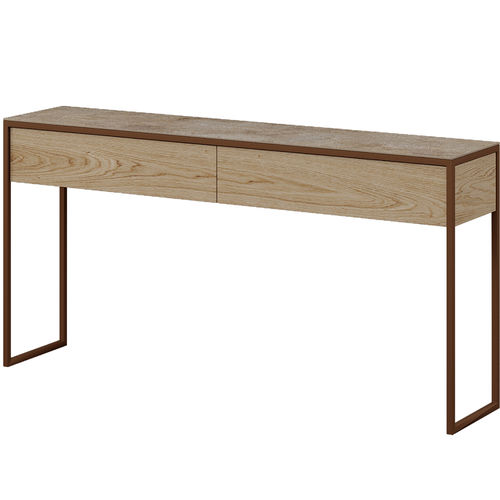 Console contemporaine - TERRA - MOBLIBERICA - en bois / avec piètement en métal / rectangulaire