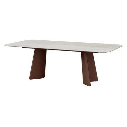 Table à manger contemporaine - ALBA - MOBLIBERICA - en céramique / avec piètement en métal / rectangulaire