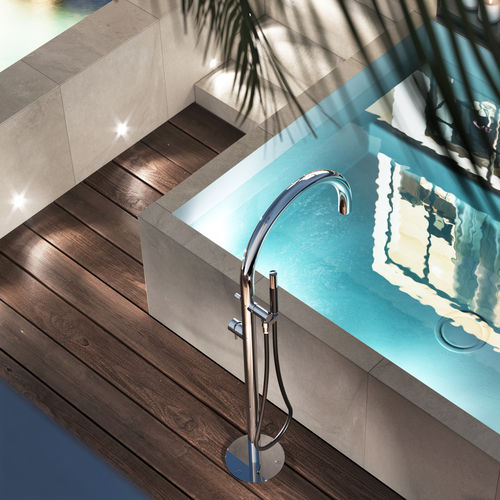 Colonne de douche d'extérieur - ORIGO BATHTUB: C40V.HF.ME - Fontealta - en inox / sur pied / contemporaine