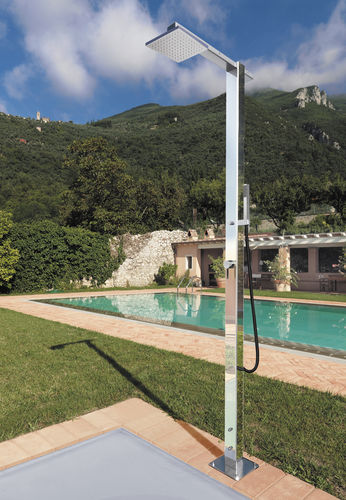 Douche de jardin de piscine - SQUARE SHOWER: Q86.ME - Fontealta - en acier inoxydable