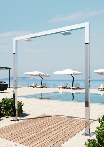 Douche de jardin de piscine - LARES SHOWER BRIDGE: PQ80.2 - Fontealta - en acier inoxydable