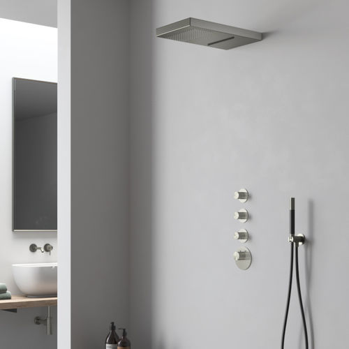 Mitigeur de douche - WATERLINE : SA300.SC + SK + TC.HF3 - Fontealta - mural / thermostatique / en acier inoxydable 316L