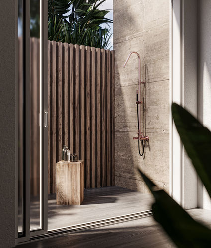 Douche d'extérieur classique - TWIGGY W810.E - Fontealta - en acier inoxydable / résidentielle / professionnelle