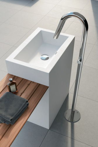 Mitigeur pour lavabo - TWIGGY BASIN: CS40L - Fontealta - au sol / en inox / d'extérieur