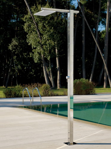 Douche de jardin de piscine - SQUARE SHOWER: Q86.M - Fontealta - en acier inoxydable