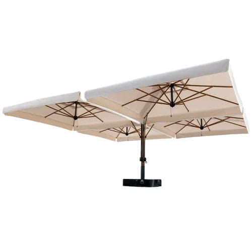 Parasol carré - Wood poker - Scolaro - déporté / télescopique / en tissu acrylique