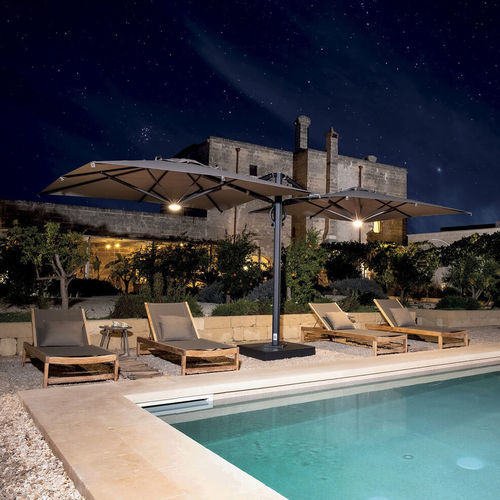 Parasol carré - Dual “T” Carbon - Scolaro - déporté / en aluminium / résistant au vent