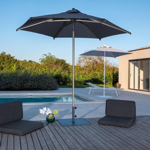 Parasol carré - Lido Titanium - Scolaro - octogonal / à mât central / en aluminium
