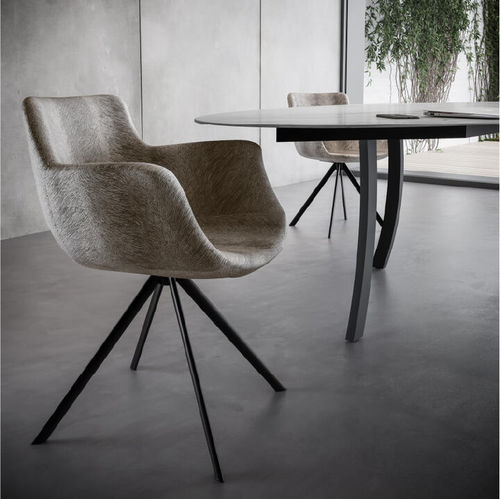 Chaise contemporaine - CHAGALL - Ghekiere Industries - d'intérieur / en tissu / en cuir