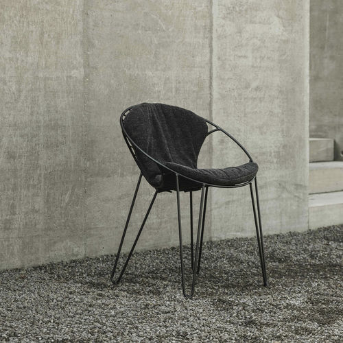 Chaise de salle à manger contemporaine - WIRE - Ghekiere Industries - d'extérieur / d'intérieur / en tissu