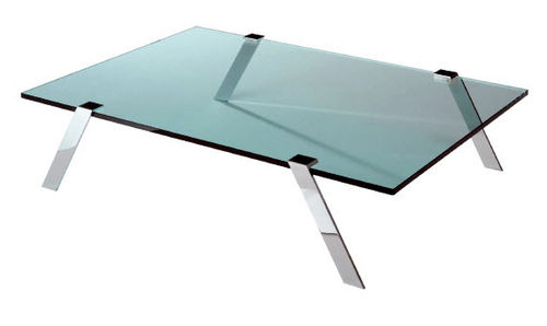 Table basse contemporaine - BALANCE - Lourens Fisher - en verre / rectangulaire / résidentielle