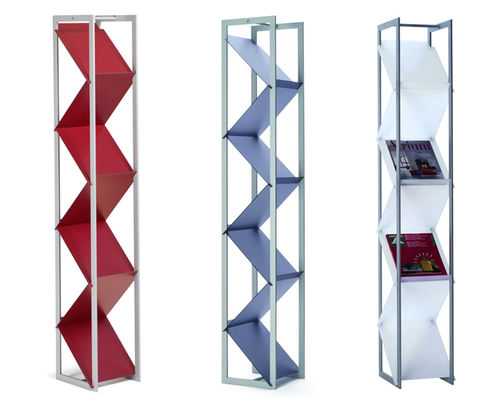 Porte-brochures en métal - SPECTRO - Lourens Fisher - à roulettes