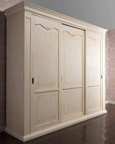 Armoire de style - PROVENCE - VIMERCATI MEDA LUXURY CLASSIC FURNITURE - en bois / à porte coulissante / dorée