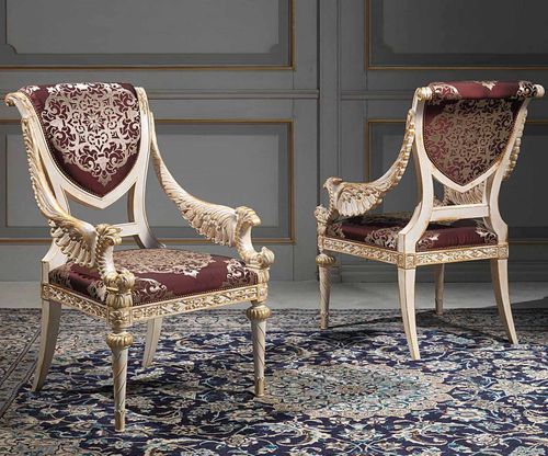 Chaise Louis XVI - ART. 2001 - VIMERCATI MEDA LUXURY CLASSIC FURNITURE - d'intérieur / bois / avec piètement en bois