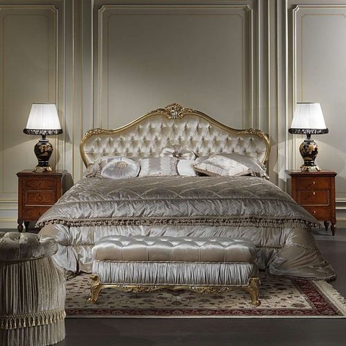 Lit double - Maggiolini 925 - VIMERCATI MEDA LUXURY CLASSIC FURNITURE - de style / tapissé / avec tête de lit tapissée