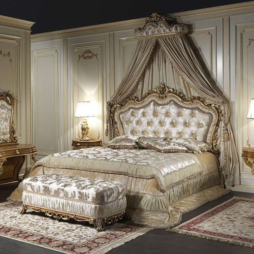 Lit à baldaquin - art. 2013 - VIMERCATI MEDA LUXURY CLASSIC FURNITURE - double / de style baroque / tapissé