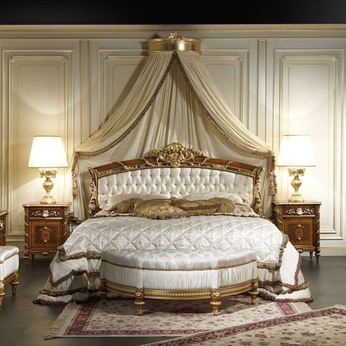 Lit à baldaquin - art. 2011 - VIMERCATI MEDA LUXURY CLASSIC FURNITURE - double / de style Louis XVI / tapissé