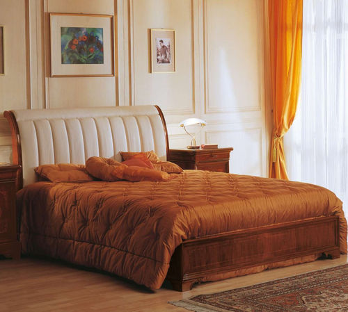 Lit double - Nineteenth Century French - VIMERCATI MEDA LUXURY CLASSIC FURNITURE - de style / tapissé / avec tête de lit tapissée