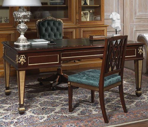 Bureau sur pied - Ermitage - VIMERCATI MEDA LUXURY CLASSIC FURNITURE - de style / en acajou / droit