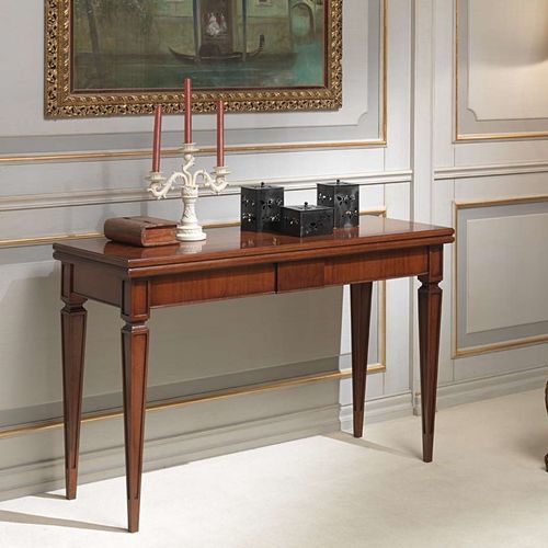 Console de style - art. 955/Q - VIMERCATI MEDA LUXURY CLASSIC FURNITURE - en noyer / avec piètement en noyer / rectangulaire