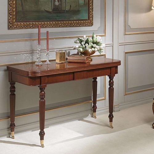 Console de style - art. 955/T - VIMERCATI MEDA LUXURY CLASSIC FURNITURE - en noyer / avec piètement en noyer / rectangulaire