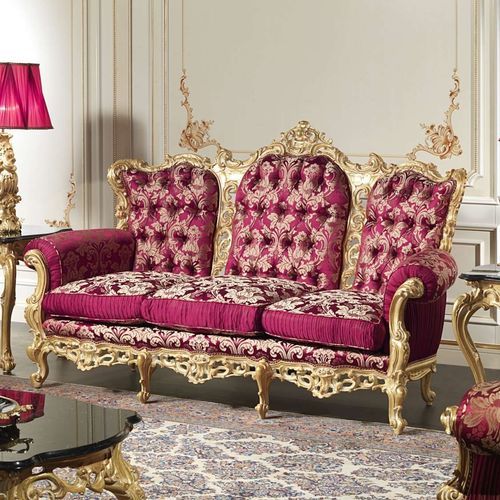 Canapé de style - Barocco - VIMERCATI MEDA LUXURY CLASSIC FURNITURE - de salon / en tissu / avec accoudoirs
