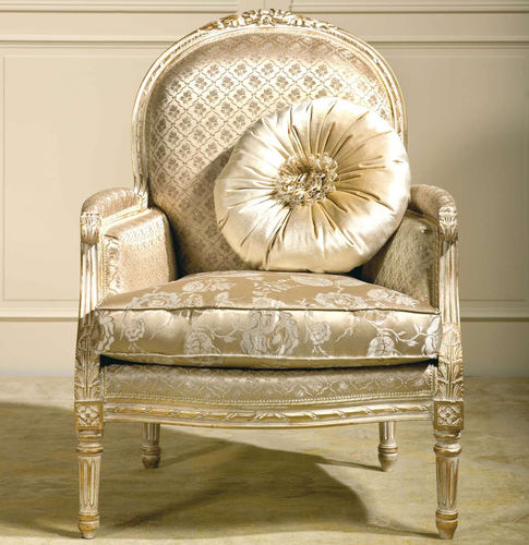 Fauteuil de style - RIALTO - VIMERCATI MEDA LUXURY CLASSIC FURNITURE - en tissu / en bois / à coussins